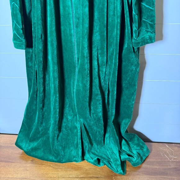 Cabernet Zip House Coat, Robe Jewel Green Full Length Size Large - Picture 5 of 7